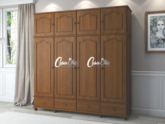 Roupeiro Armario Guarda Roupa 2.27 m 08 Portas 300 Copacabana Moveis Woods Artes Industriais